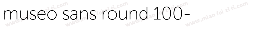 museo sans round 100字体转换